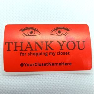 8/$20 40ct Customizable Stickers 2.25" x 1.25" Red Labels